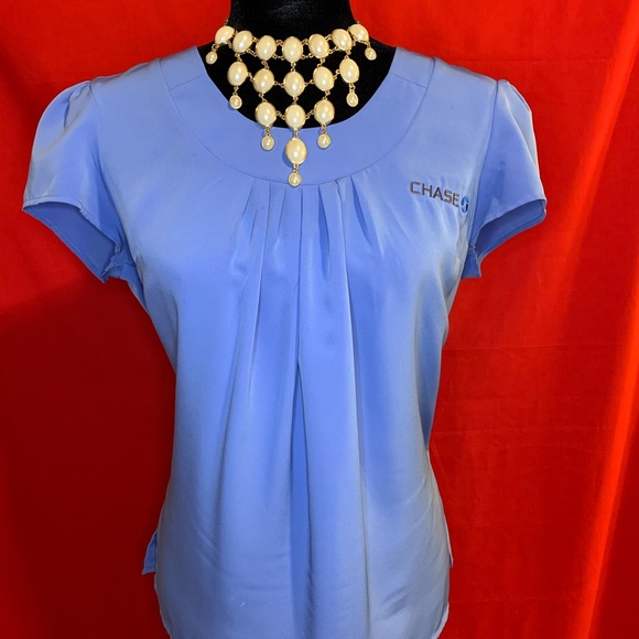 Blue Chase Bank Uniform Blouse